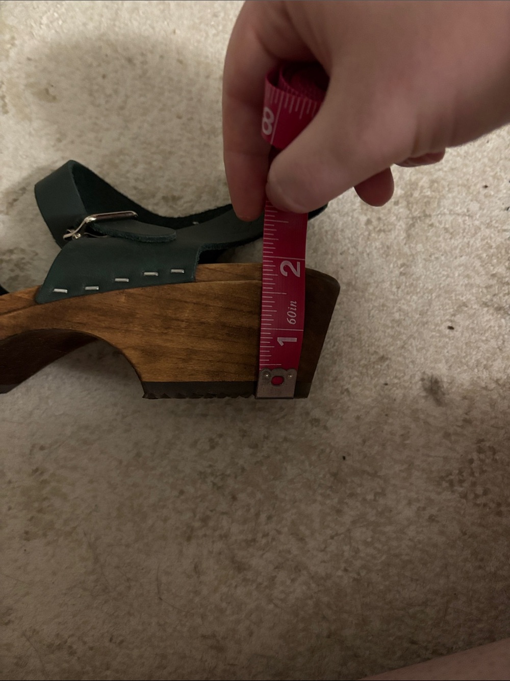 Lotta Highwood Dark Green Clogs on Brown Base - Picture 7 of 7
